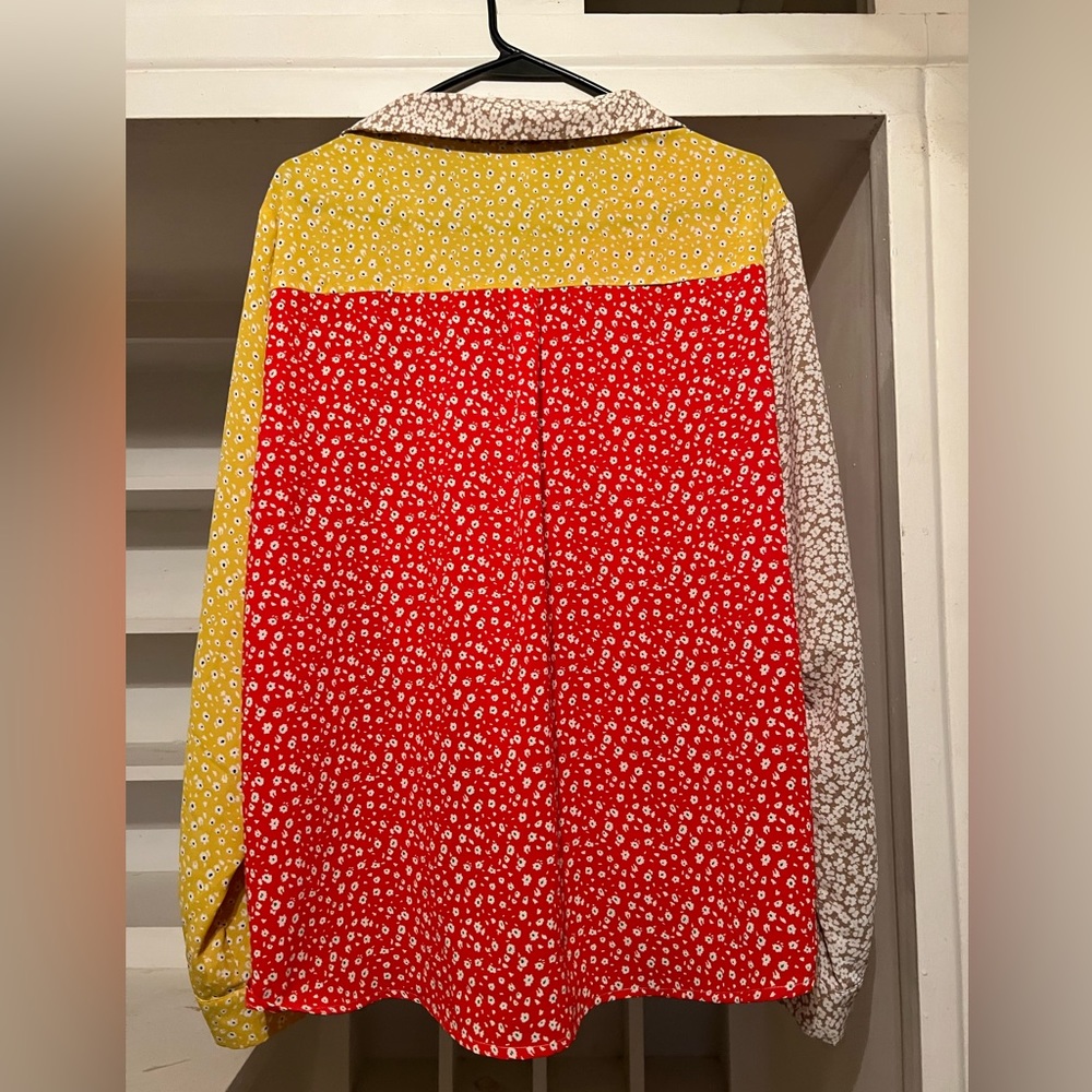 Piper and Scoot Rookie long sleeve top in red + taupe - Picture 4 of 6